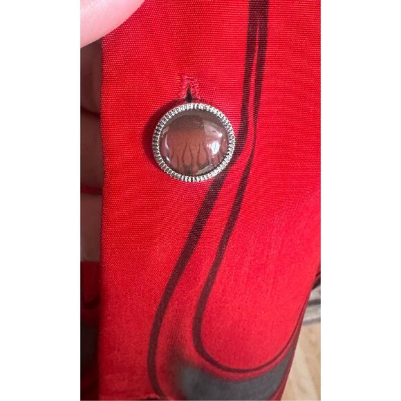 Dragonfly Roadhouse Men’s L Motorcycle Biker Bowler Button up Y2K Flames - Picture 7 of 8